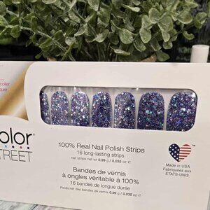 Color Street Purple Glitter Press On Nail Designs